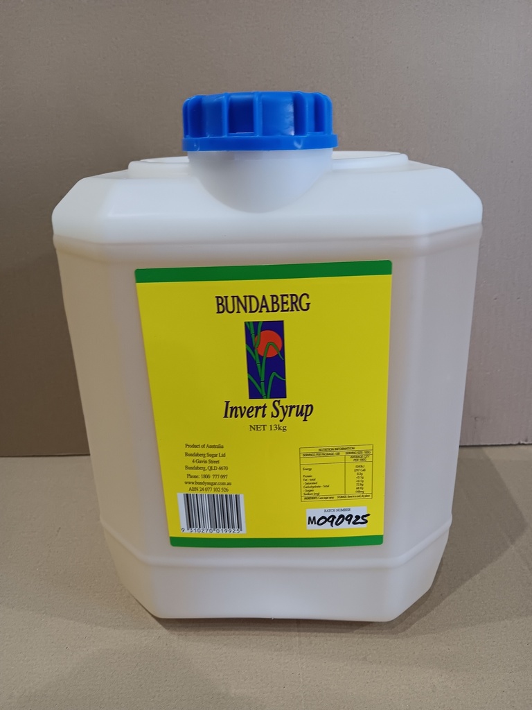 SUGAR SYRUP INVERT 13KG BUNDABERG TRIMOLINE 