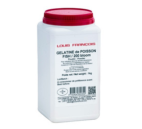FISH GELATINE BLOOM 200 POWDER LOUIS FRANCOIS 1KG
