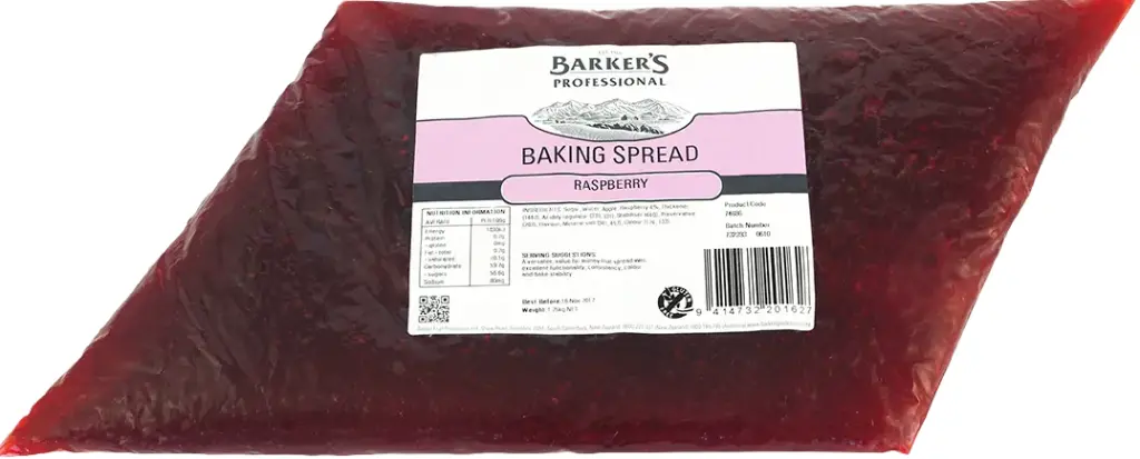 BARKERS RASPBERRY PATISSERIE FILLING 4x1.25KG