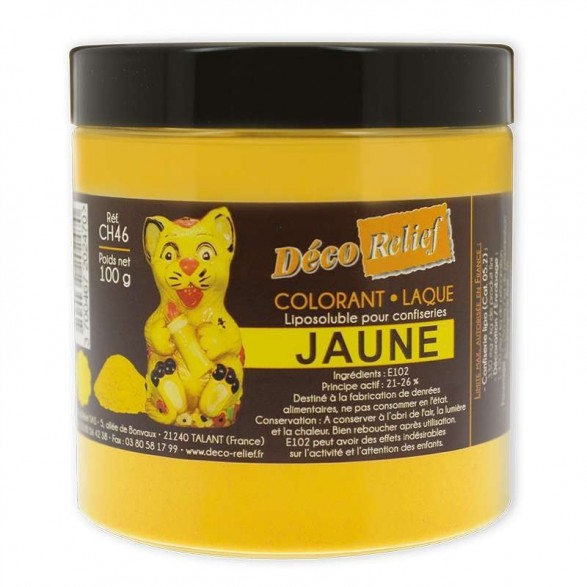 COLOUR YELLOW POWDER LIPOSOLUBLE 100g DECO RELIEF