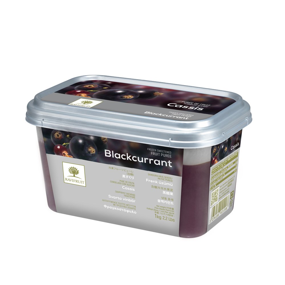 BLACKCURRANT PUREE FRZ 1KG RAVIFRUIT
