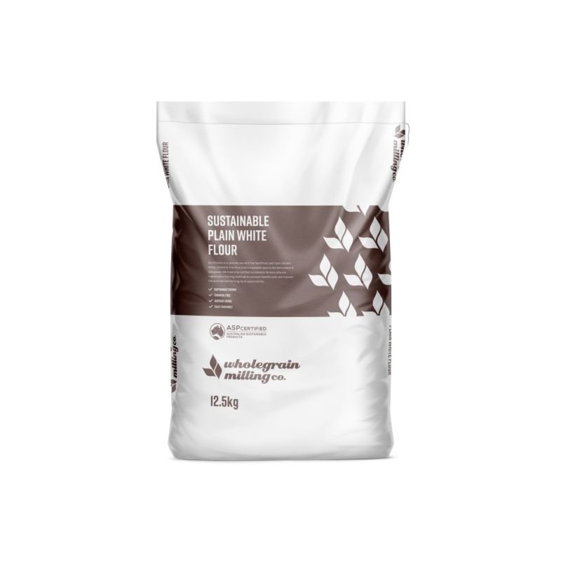 FLOUR PLAIN WHITE SUSTAINABLE WHOLEGRAIN MILLING 12.5KG