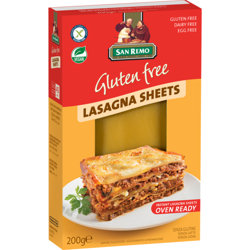 [LASAGNEGF] GLUTEN FREE LASAGNE SHEETS 200GR