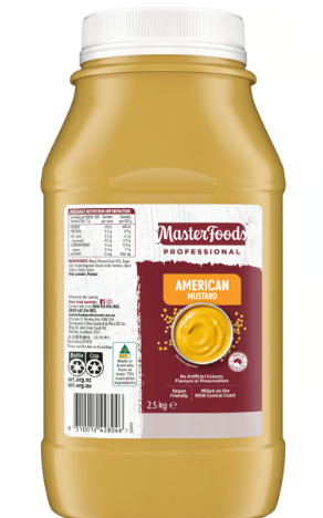 [MUSTAMER] MASTERFOODS AMERICAN MUSTARD 2.5KG