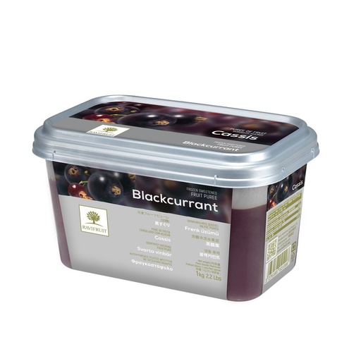 [RAVIPURBLACKC] BLACKCURRANT PUREE FRZ 1KG RAVIFRUIT