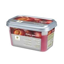 [RAVIPURPEACHRU] RUBY PEACH PUREE FRZ 1KG RAVIFRUIT