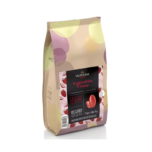[VALSTRW3KG] VALRHONA STRAWBERRY CHOC FEEVES 3KG BAG
