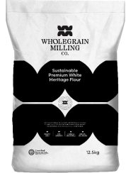 [WGHERPREM12.5] FLOUR WHITE HERITAGE PREMIUM SUSTAINABLE WHOLEGRAIN MILLING 12.5KG BLACK & WHITE BAG