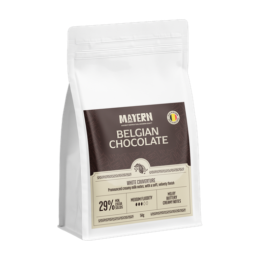 [MAYWH5] WHITE CHOCOLATE CALLET 29% (2x5kg)10kg BELGIAN MAYERN MAYWH5