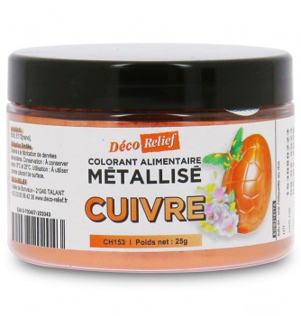 [COPPERPWD] EDIBLE METALLIC COPPER / CUIVRE POWDER 25GM TUB